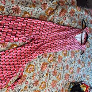 Diane Von Furstenberg Pink Geometric Jumpsuit
